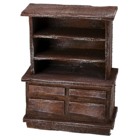 Credenza in legno antichizzato cm 10,5x5,5x14 h Mondo Presepi