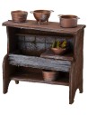 Fregadero de madera envejecida con accesorios cm 10,5x5x12 h