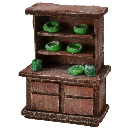 Aparador de madera envejecida con herrajes de 5x3x7 cm h Mondo