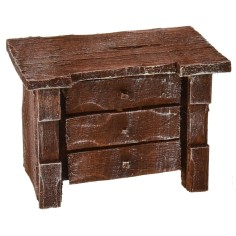 Comò in legno antichizzato 8x5x6 h Mondo Presepi 2