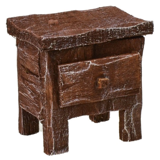 Comodino in legno antichizzato cm 4x3x4 h Mondo Presepi