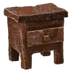 Mesita de noche de madera envejecida de cm 3,5x2,5x3,5 h