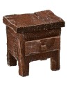 Mesita de noche de madera envejecida de cm 3,5x2,5x3,5 h