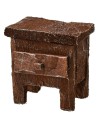 Mesita de noche de madera envejecida de cm 3,5x2,5x3,5 h