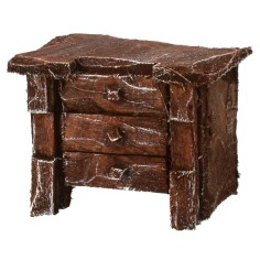 Cómoda de madera envejecida cm 4x2x3 h Mundo Pesebre 2
