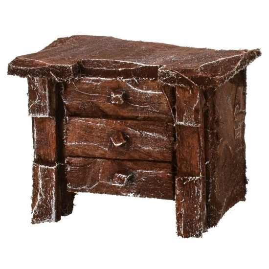 Comò in legno antichizzato cm 4x2x3 h Mondo Presepi