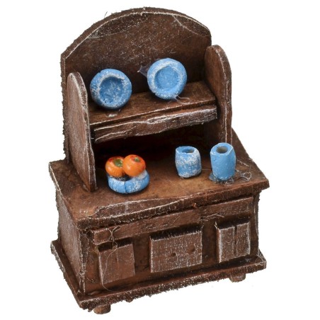 Credenza in legno antichizzato con minuterie cm 5x3x7 h