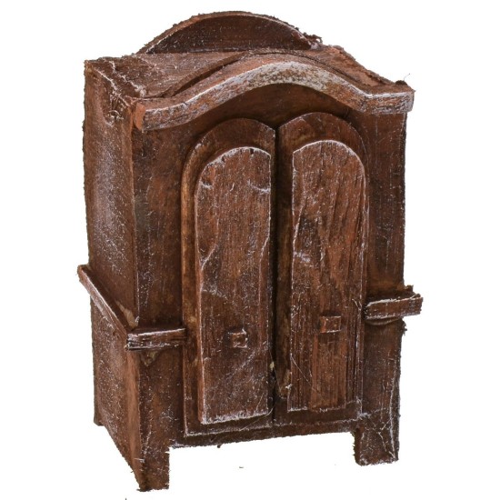 Antiqued wooden wardrobe cm 4,5x3,5x7 h presenti, altezza