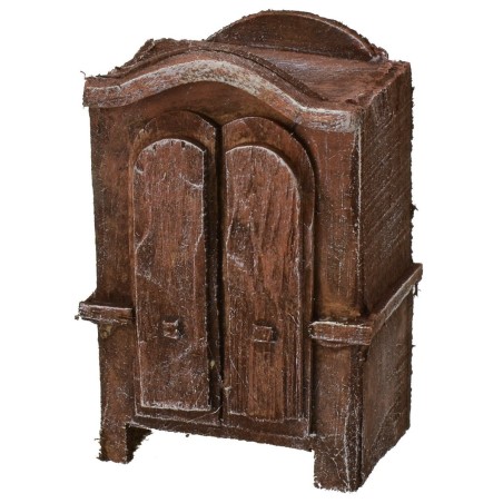 Antiqued wooden wardrobe cm 4,5x3,5x7 h presenti, altezza