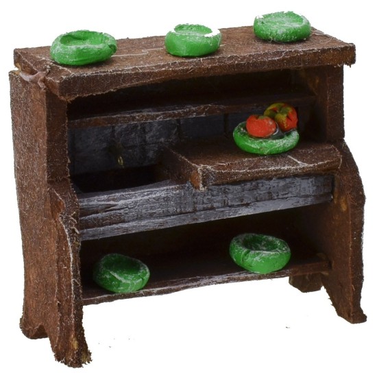 Antiqued wooden sink with small parts cm 5,5x2,5x5,5 h