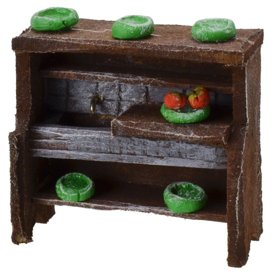 Lavabo de madera envejecida con herrajes de 5,5x2,5x5,5 cm h