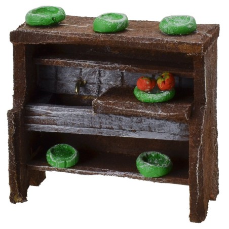 Lavabo de madera envejecida con herrajes de 5,5x2,5x5,5 cm h
