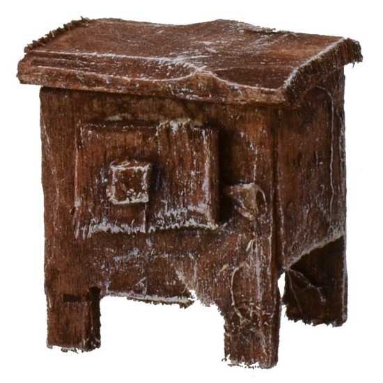 Mesita de noche de madera envejecida cm 2x1,5x2 h Mundo Belenes