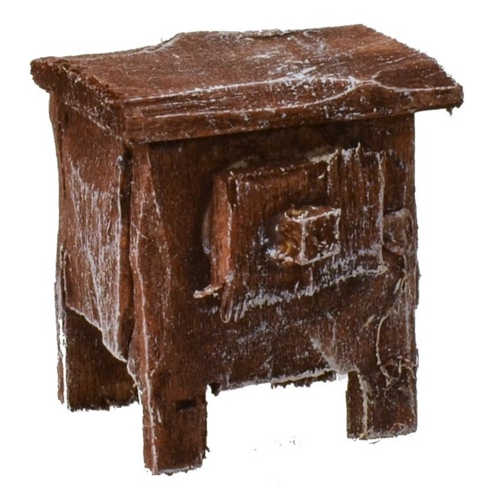 Comodino in legno antichizzato cm 2x1,5x2 h Mondo Presepi