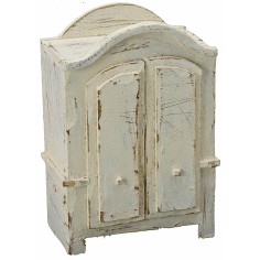Armadio in legno sbiancato cm 10x5,5x14 h 2