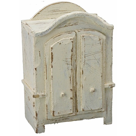Armadio in legno sbiancato cm 10x5,5x14 h Mondo Presepi