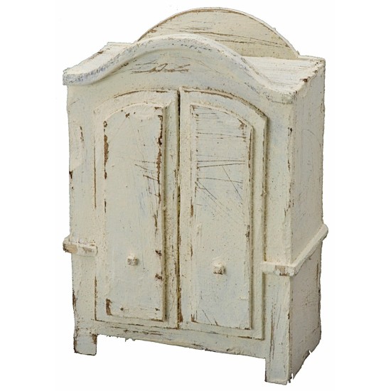 Armario de madera blanqueada cm 10x5,5x14 h Mundo Pesebres