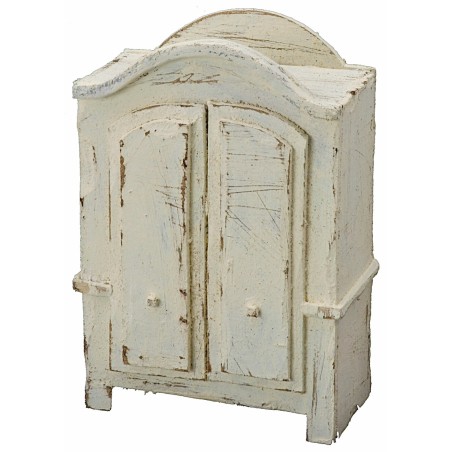 Armario de madera blanqueada cm 10x5,5x14 h Mundo Pesebres