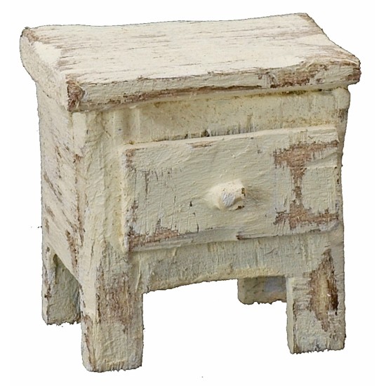 Comodino in legno sbiancato cm 4x3x4 h
