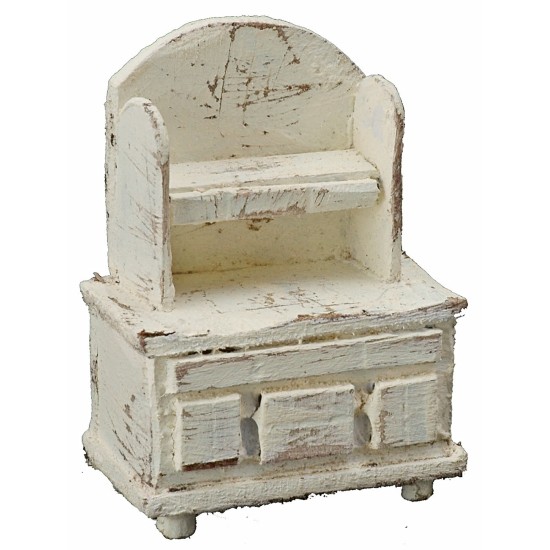 Credenza in legno sbiancato cm 5x3x7 h