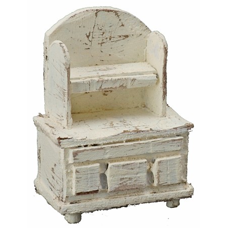 Credenza in legno sbiancato cm 5x3x7 h