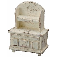 Aparador de madera blanqueada de 5x3x7 cm h Mondo Presepi 2