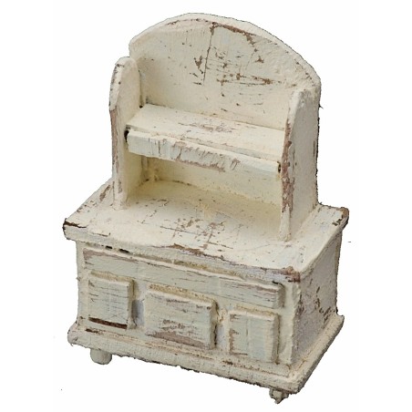 Aparador de madera blanqueada de 5x3x7 cm h Mondo Presepi