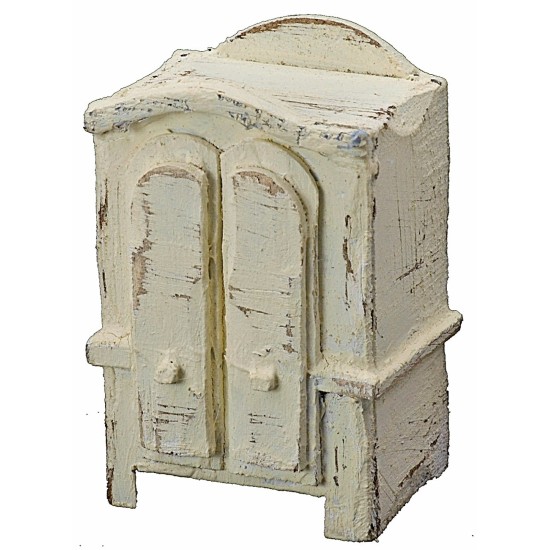Armadio in legno sbiancato cm 4,5x3,5x7 h