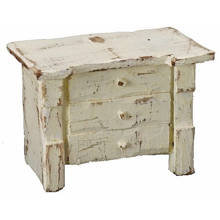 Comò in legno sbiancato 8x5x6 h Mondo Presepi