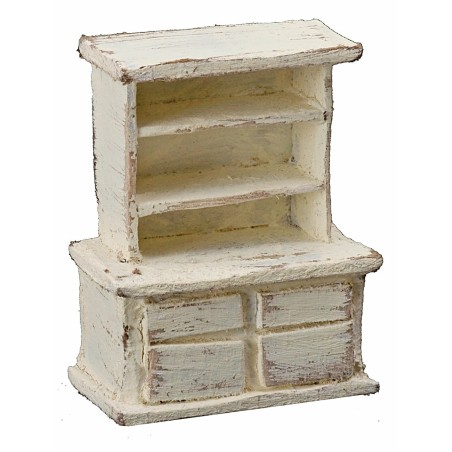 Aparador de madera blanqueada de 5x3x7 cm h Mondo Presepi