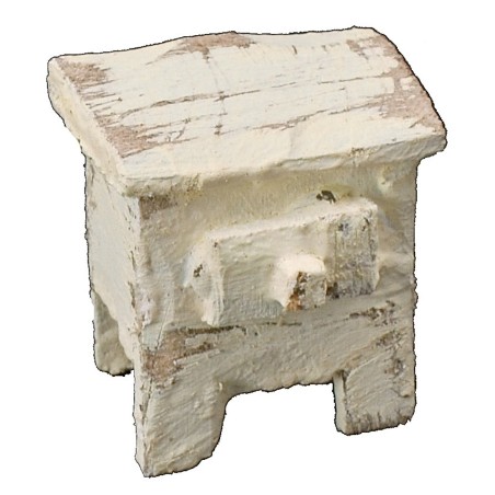 Comodino in legno sbiancato cm 2x1,5x2 h