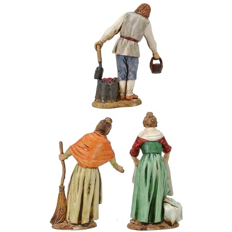 Conjunto de 3 estatuas de pie 10 cm Landi Moranduzzo