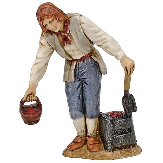 Tres estatuas de pie de 10 cm Landi Moranduzzo Mondo Presepi