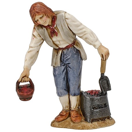 Tres estatuas de pie de 10 cm Landi Moranduzzo Mondo Presepi