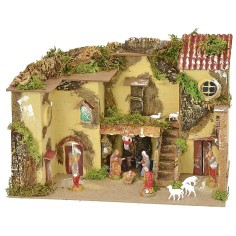 Presepe con arco completo di statue Landi cm 33x18x23 h 2