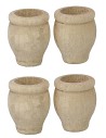Conjunto de 4 macetas de madera envejecida cm ø 1,7x2 h
