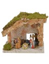 Hut with complete opening of Landi Nativity cm 22x12,5x19 h
