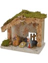 Hut with complete opening of Landi Nativity cm 22x12,5x19 h