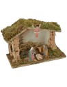 Hut with manger complete with Landi Nativity cm 30x15x21 h