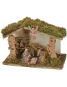 Hut with manger complete with Landi Nativity cm 30x15x21 h