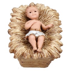 Baby Jesus in the cradle 6.5 cm Landi Moranduzzo historical