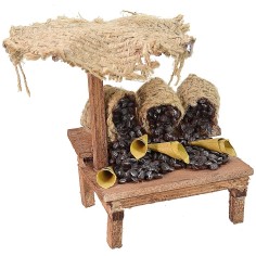 Bancarella con castagne e ombrellone cm 8,5x7x12 h bancarelle 2