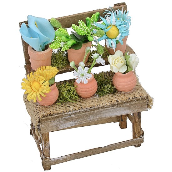Puesto de flores 8x5x10,5 cm h Mundo Belenes