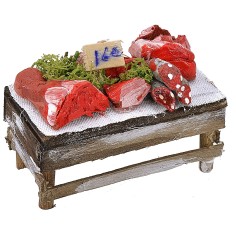 Banchetto con carne e salumi cm 7x4x5,5 h