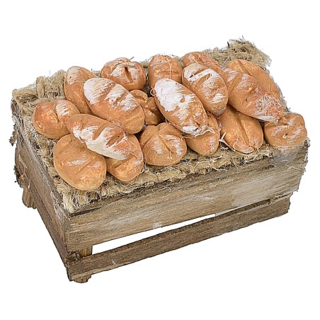 Banquete con pan de 5x3x3,5 cm h Mundo Pesebres