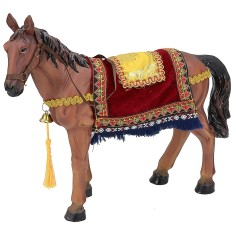 Caballo de resina con manto para estatuas de 30-40 cm