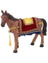 Cavallo in resina con drappo per statue da 30-40 cm