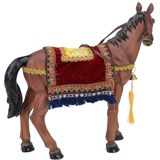 Caballo de resina con manto para estatuas de 30-40 cm