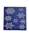 Silver snowflakes window sticker cm 30x44 h