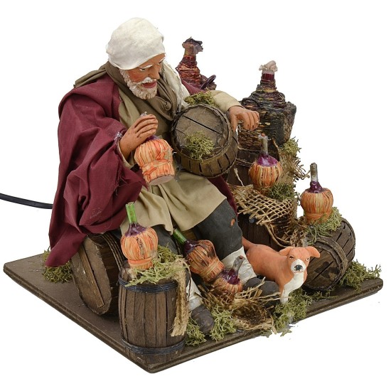 Borracho sentado en movimiento serie 30 cm Mundo Pesebres